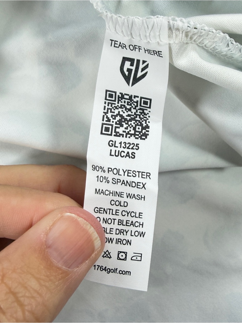 NWT 1764 Golf Graham Luxe Lucas Performance Polo Steel Quarry Men’s Medium - Picture 7 of 9